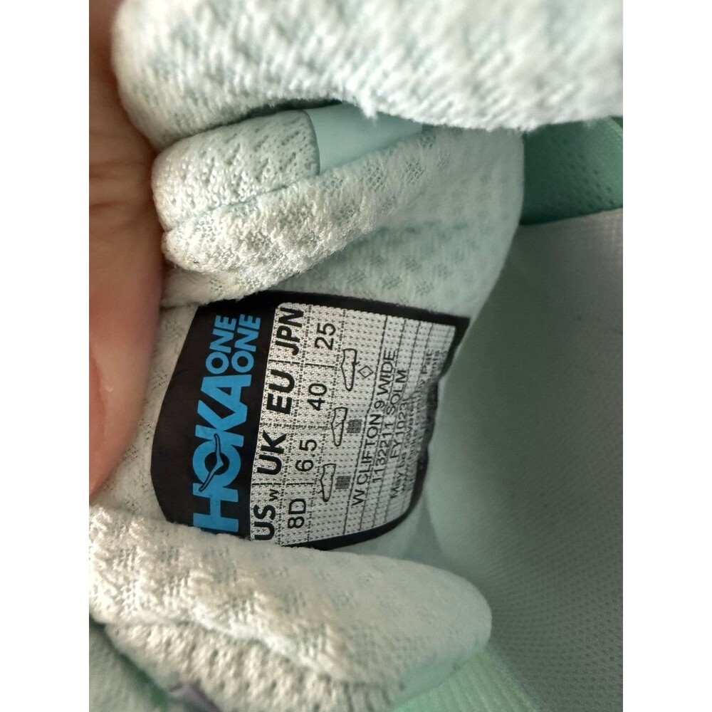Hoka One One Clifton 9 Shoes Womens Size 8 D Wide Pastel Running 1132211 Solm - Picture 10 of 14